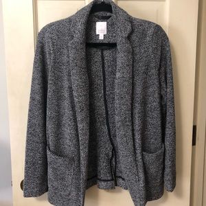 LC Lauren Conrad Gray/Black Speckled Knit Blazer